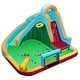 preview thumbnail 10 of 8, Gymax Inflatable Water Slide Park 6-in-1 Giant Bounce House w/Long - Multicolor