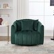 preview thumbnail 13 of 31, 40.35"W Upholstered Oversized Accent Barrel Chair and Half Cozy 360°Swivel Sofa with 3 Pillows, Pumpkin-Shape Club Armchair