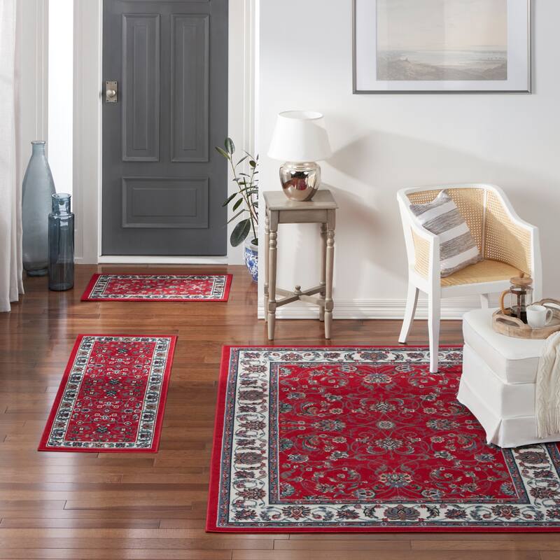 Home Dynamix Ariana Collection Traditional 3-Piece Area Rug (4'11"x6'11", 1'8"x4'11", 1'8"x2'8")