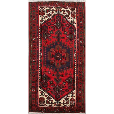 Tribal Geometric Hamedan Persian Wool Area Rug Hand-knotted Carpet - 3'2" x 5'3"