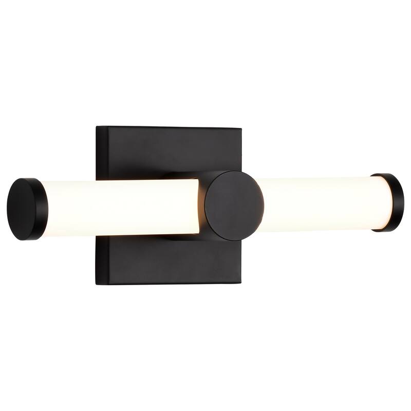 Bowman 12 Inch LED Vanity Matte Black Acrylic Lens