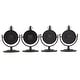 preview thumbnail 9 of 10, Black Metal Decorative Clock with Swing Stand (Set of 4)