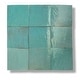 preview thumbnail 2 of 4, Handmade 4x4-in Moroccan Mosaic Solid Color Sea Green