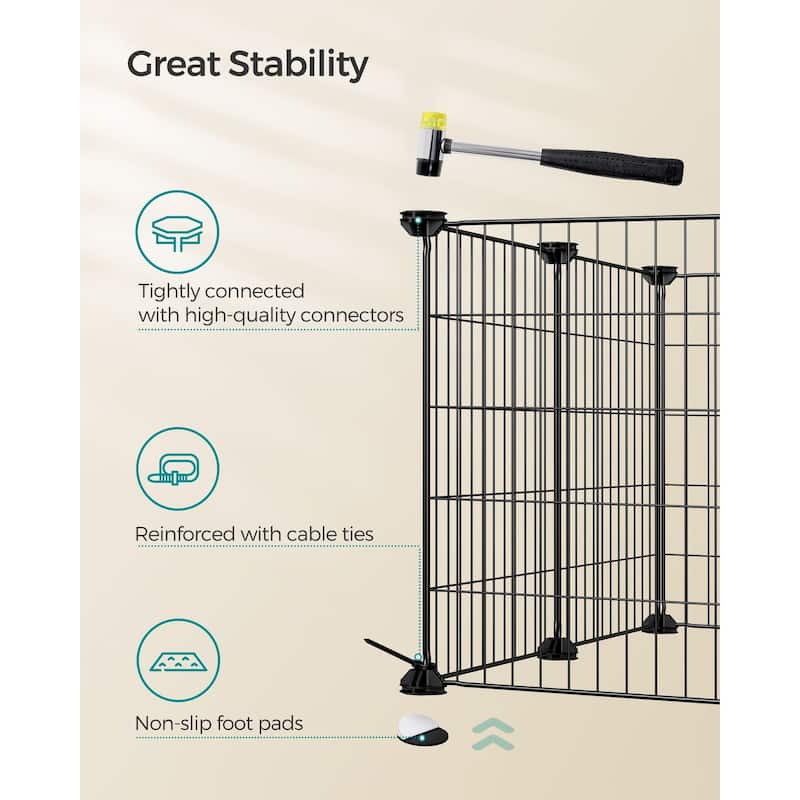DIY Pet Playpen with Cable Ties - 48.4"L x 24.8"W x 16.1"H