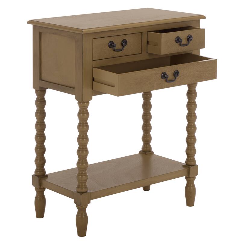 SAFAVIEH Ivie 3-Drawer Console Table - 23.5" W x 13" L x 29.5" H - 23.5" W x 13" L x 29.5" H - 24"W x 13"D x 30"H