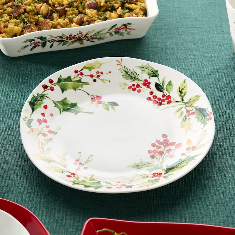 Certifed International Holly And Vines Round Platter 13" - 13 L x 13 W x 1.5 H