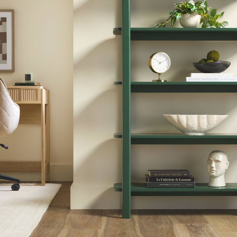 Walker Edison Modern Wood Arched Open Bookcase