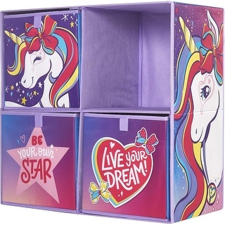 Jojo Siwa Collapsible Storage Cubby with 3 Cubes