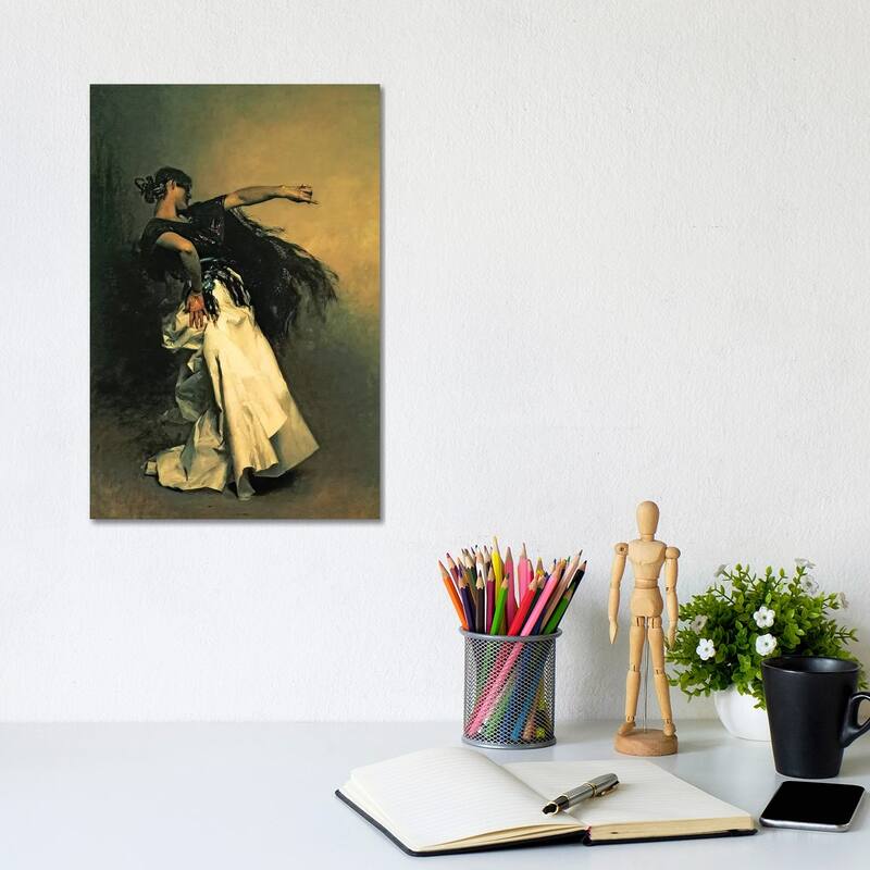 iCanvas "The Spanish Dancer, study for 'El Jaleo', 1882 " by John Singer Sargent Canvas Print - 12x8x0.75