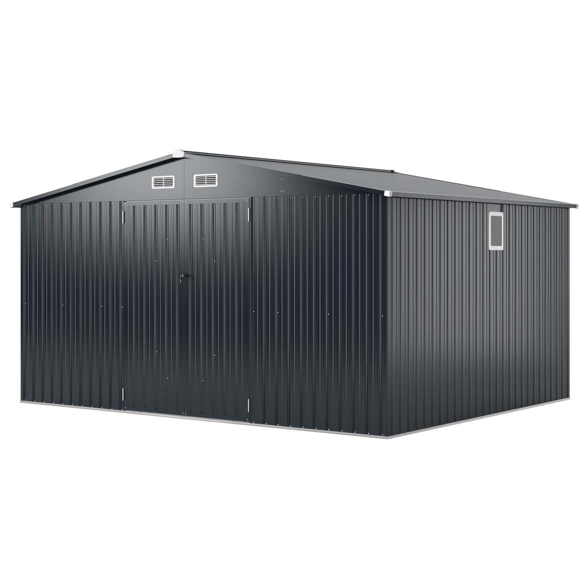 Costway 12 x 9.8 FT Outdoor Storage Shed All-Weather & Rustproof