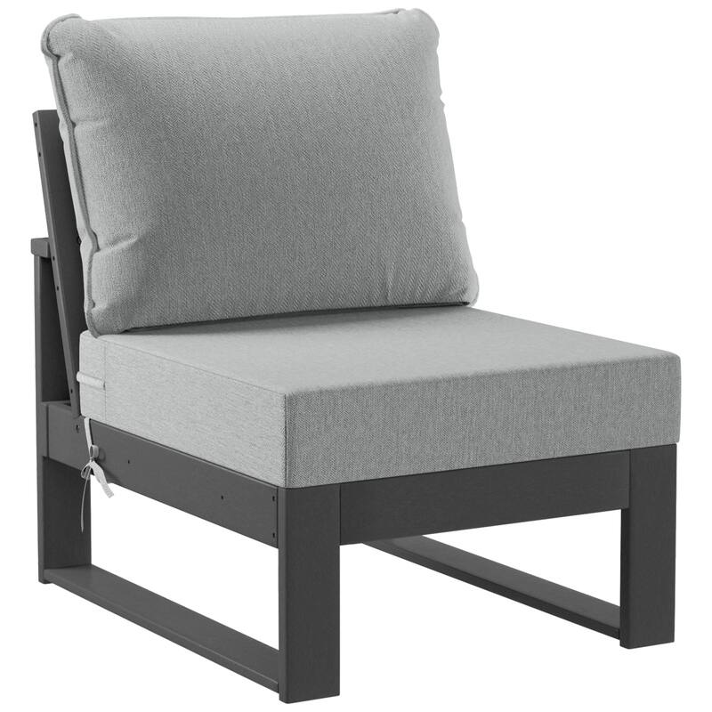 Endless Patio Deep Seating Armless Chair with Gray Frame