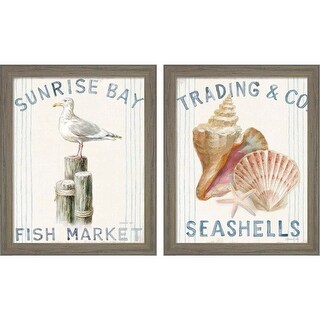 Danhui Nai 'Floursack Nautical' Framed Art (Set of 2)