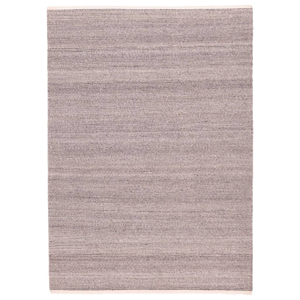 ECARPETGALLERY Flat-Weave Nevada Dark Grey Wool Kilim - 5'5 x 7'9