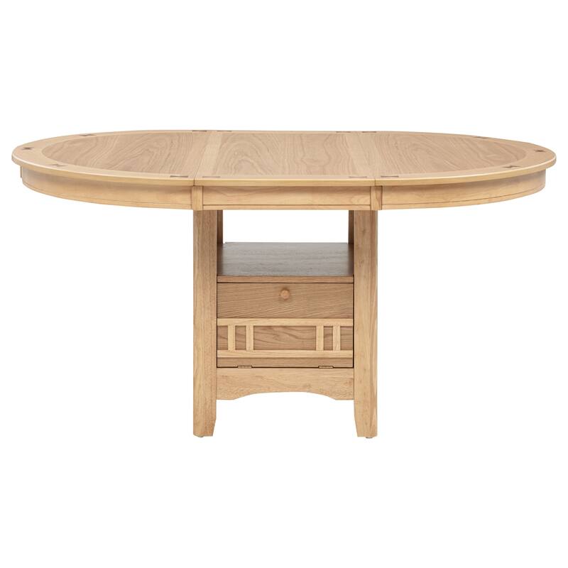Lavon Oval 60-inch Wood Extension Leaf Dining Table