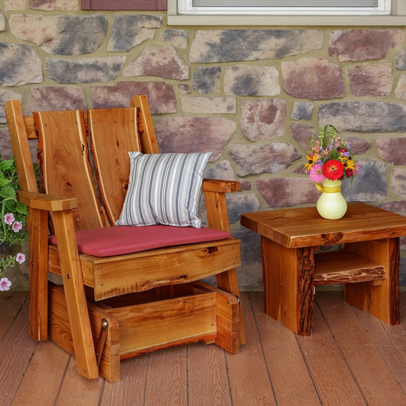 Live Edge Locust Wood Timberland Glider Chair