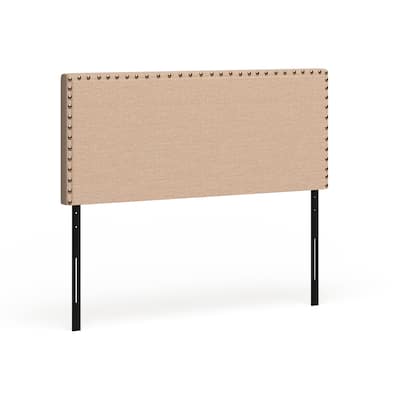 Furniture of America Loto Contemporary Flax Fabric Padded Headboard