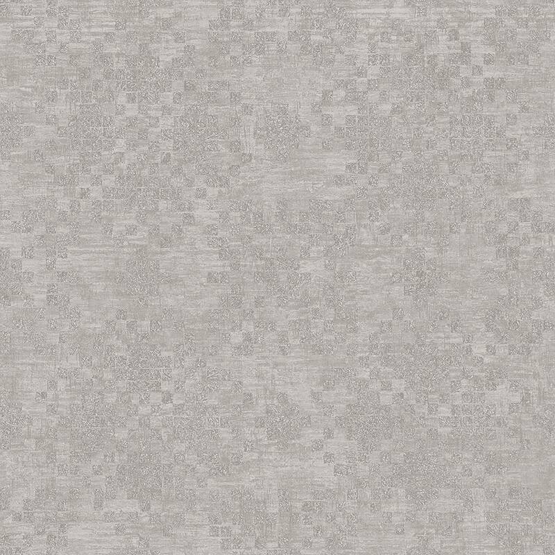 Galerie Wallcoverings Nordic Elements Mosaic Tile Non-woven Metallic Wallpaper Roll - 33 feet x 21 inches - 33 feet x 21 inches - Silver
