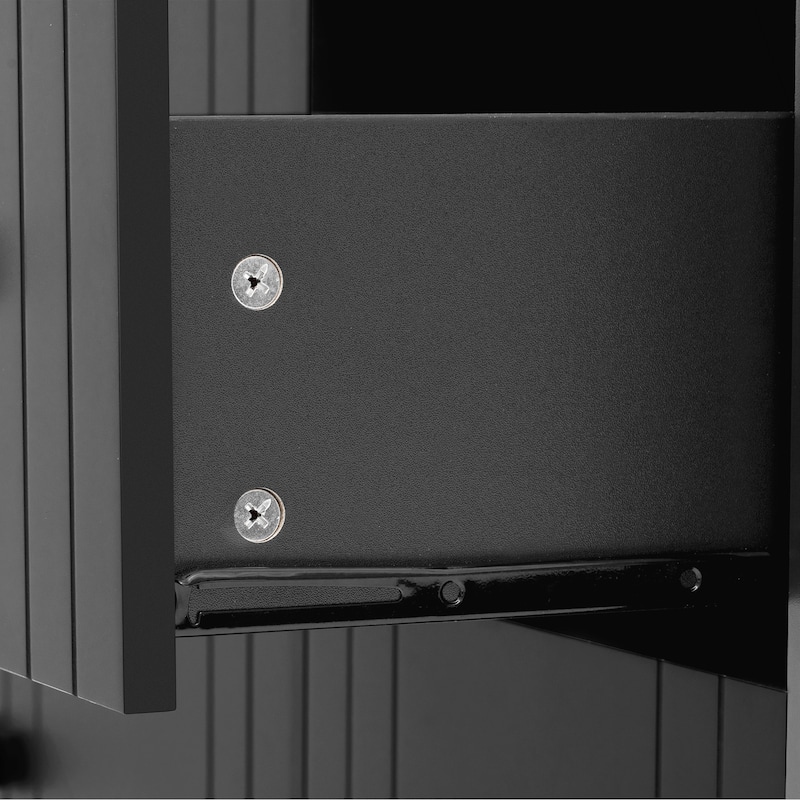 Wooden Sideboard with Extendable Table,Multifunctional Storage Cabinet with 2 Doors and 3 Drawers