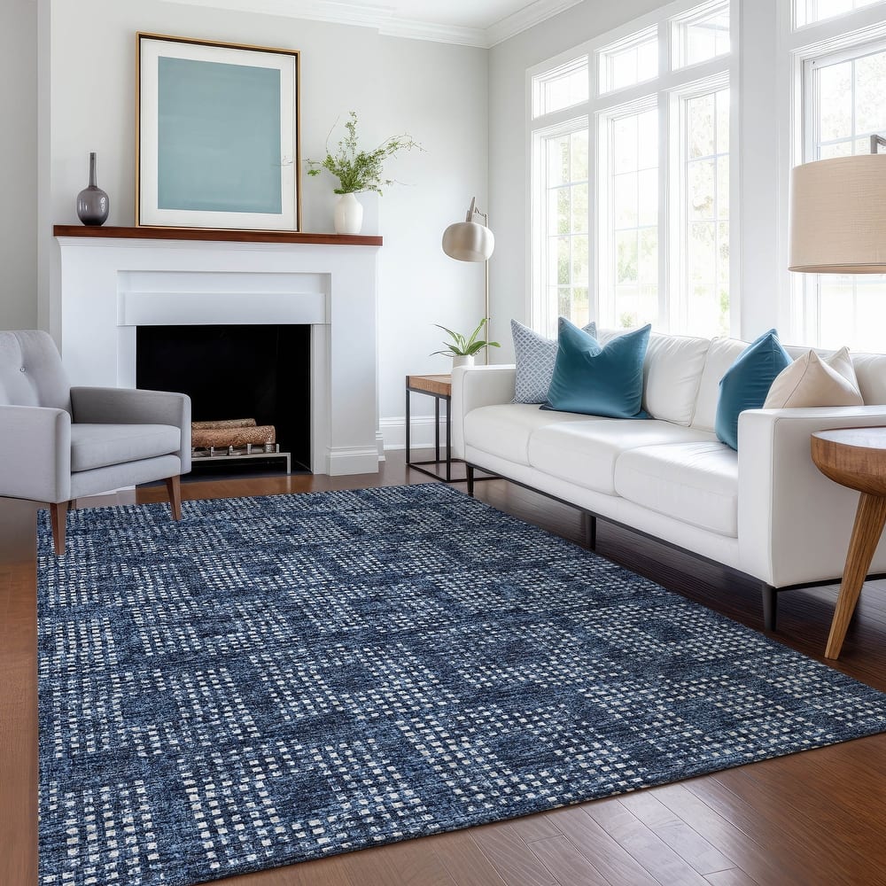 Premium Washable Super Soft Modern Houndstooth Mayfield Rug