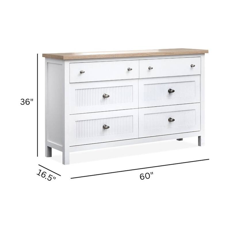 Salt Life Home Windmill Harbour White Whisp And Sand Double Drawer Dresser