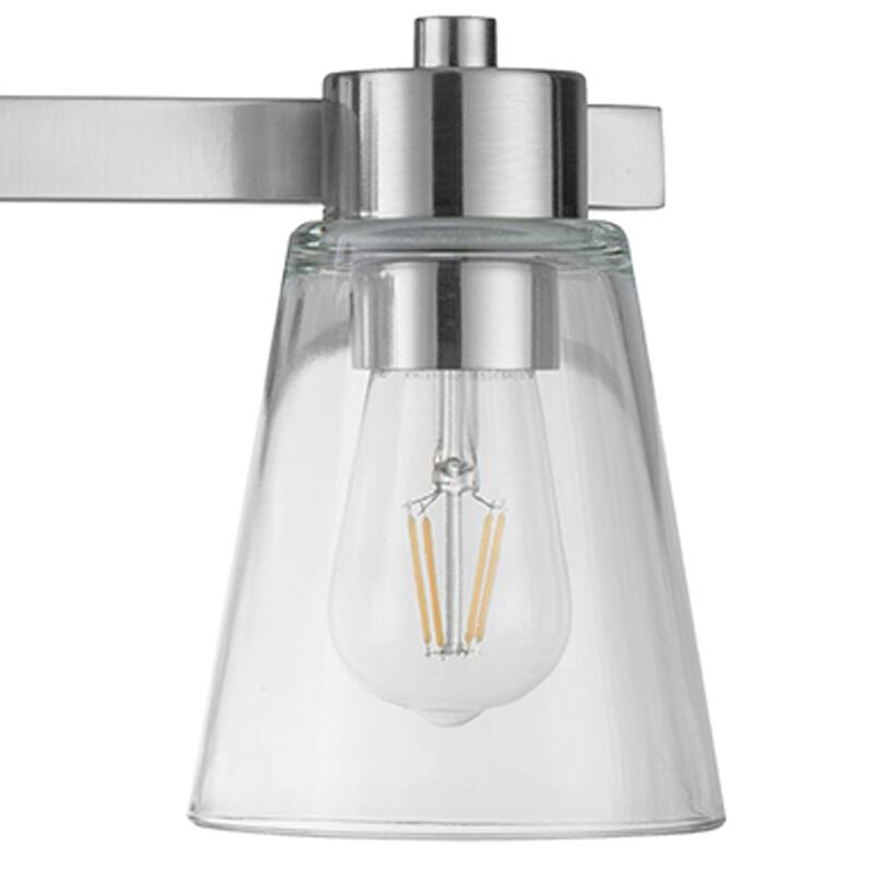 Prominence Home Fairendale Brushed Nickel Farmhouse Vanity & Bathroom Light - Brushed Nickel