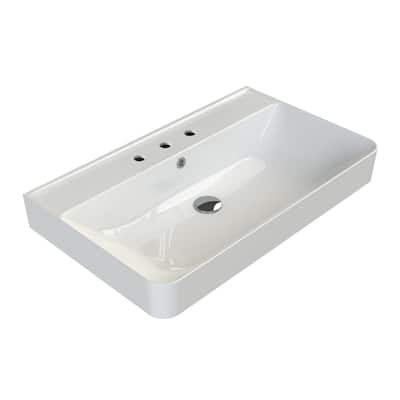 Nameeks CeraStyle 078800-U-Three Hole Hera 31-1/2" Rectangular Ceramic