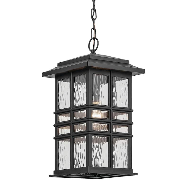 Kichler Lighting Beacon Square 18 in. 1-Light Textured Black Outdoor Pendant Light - 18 in