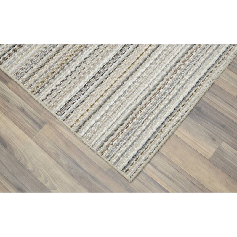 Garland Rug Carnival Striped Durable Indoor Area Rug