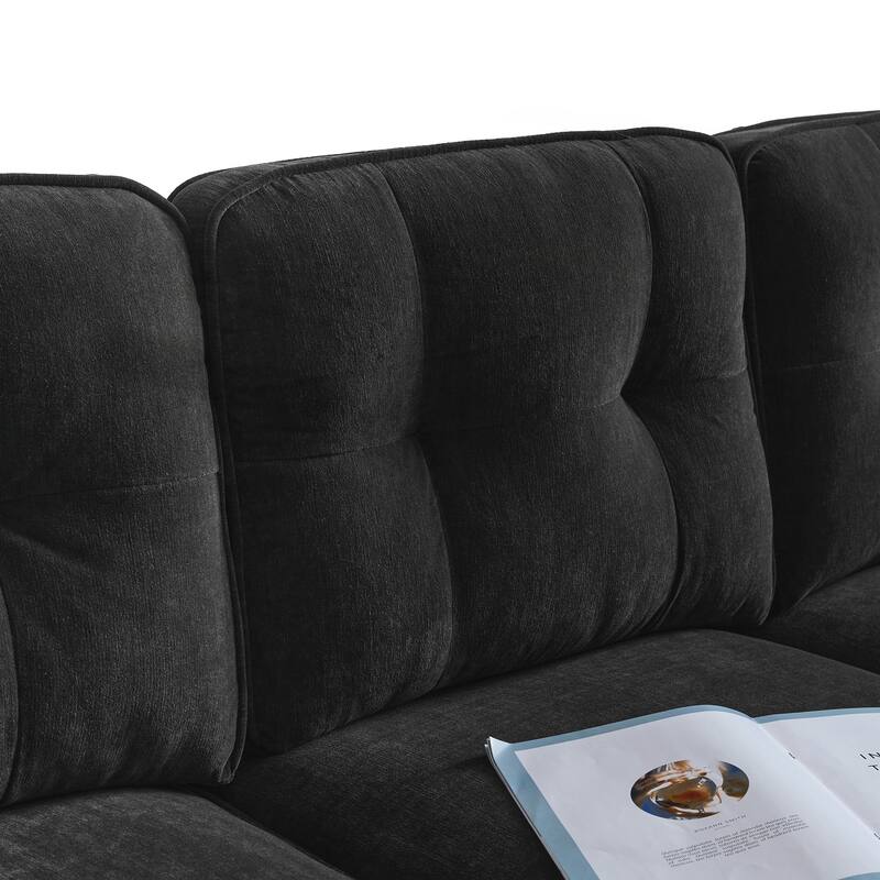 Modern Sectional Sofas Couches Velvet L-Shaped Couches