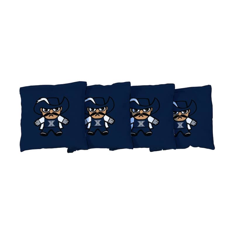 Xavier University Musketeers Tokyodachi Blue Cornhole Bags - Corn Filled