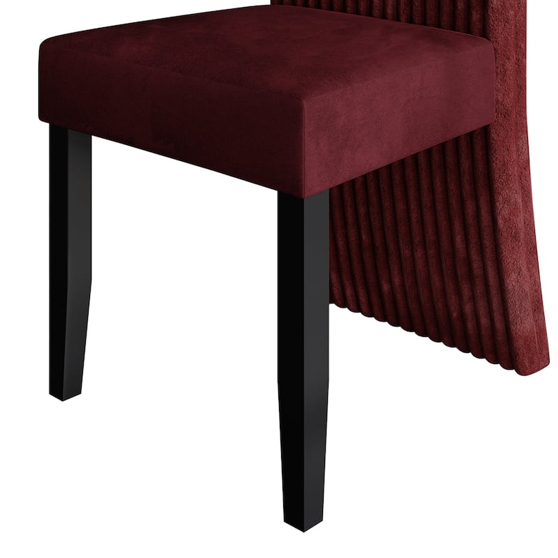 CraftPorch Corduroy Mid-Century Modern 4 Piece Dining Chair