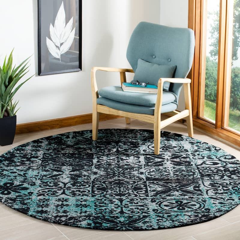 SAFAVIEH Classic Vintage Boho Roosa Distressed Oriental Cotton Rug