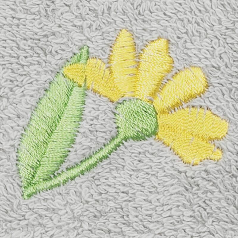 Authentic Hotel and Spa 100% Turkish Cotton Daisy 3PC Embellished Towel Set