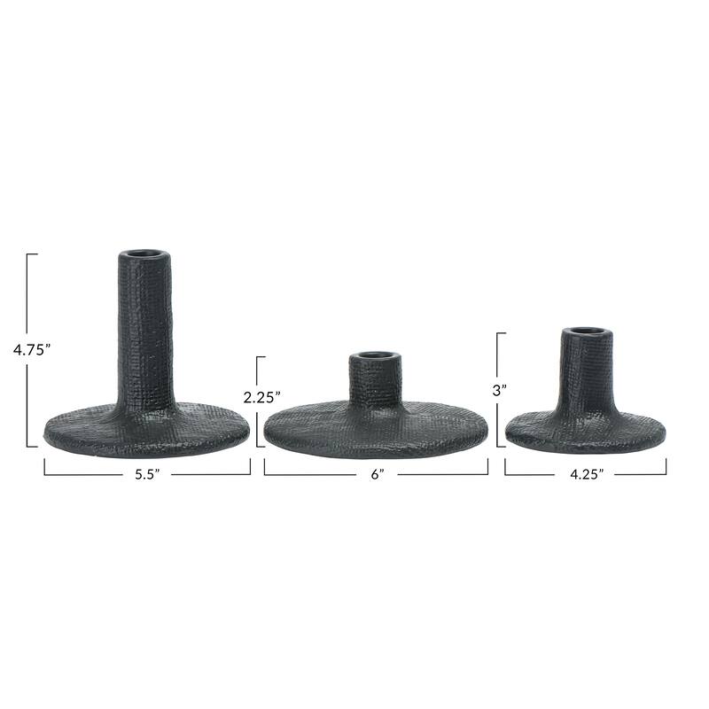 Stoneware Taper Candle Holders