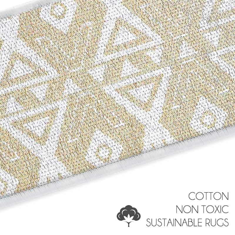 SussexHome Hairband Design 9" X 28" Stair Treads - 70% Cotton Anti-Slip Carpet Strips for Stairs-with Double Adhesive Tape