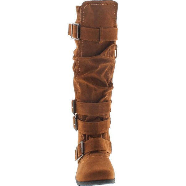 ladies tan knee high boots