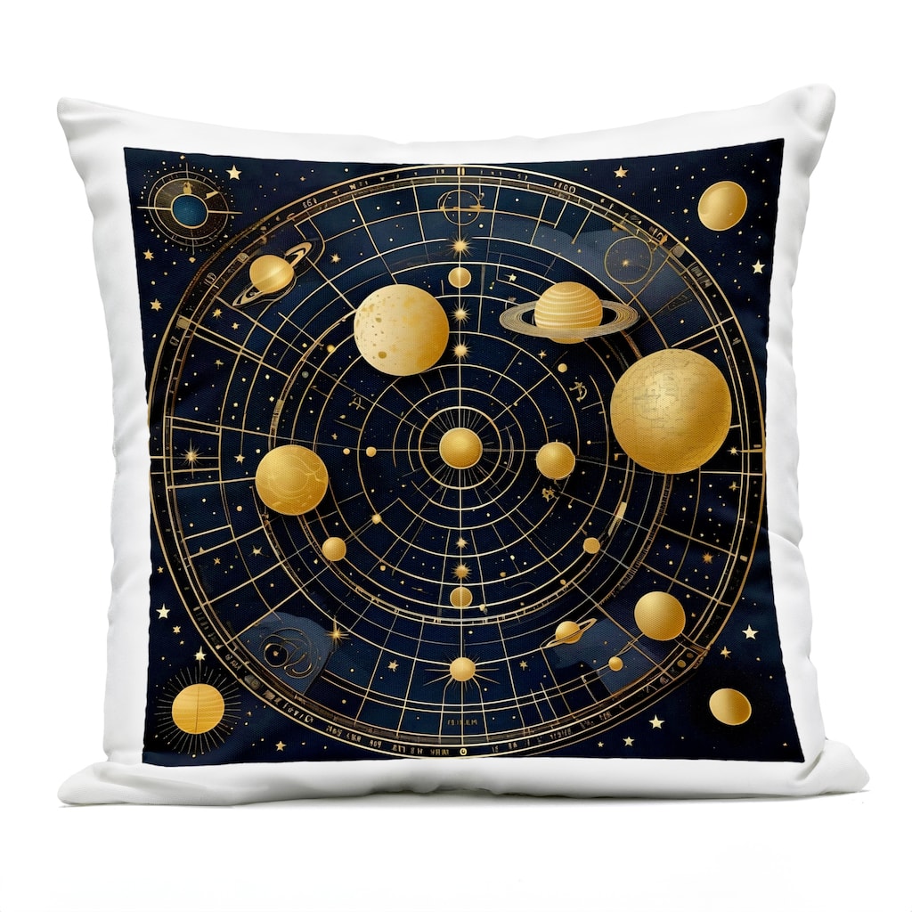 Stupell Astral Planets in Solar System Printed Outdoor Throw Pillow Design by Tabz Jones