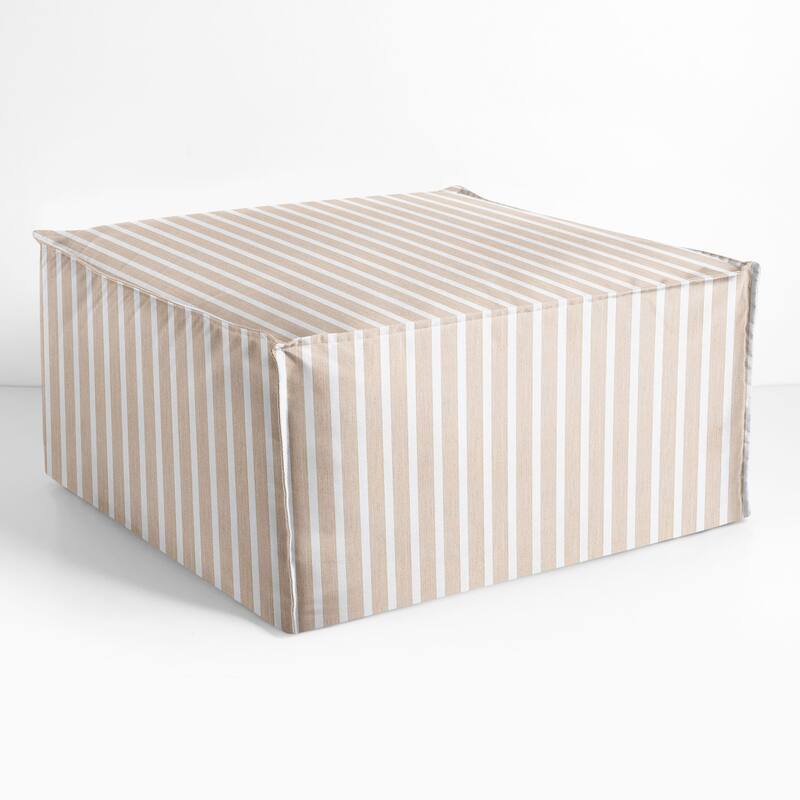 Sorra Home Sunbrella Outdoor Top Stitch Bean Pouf