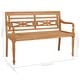 preview thumbnail 9 of 8, vidaXL Batavia Bench with Beige Cushion 47.2" Solid Teak Wood