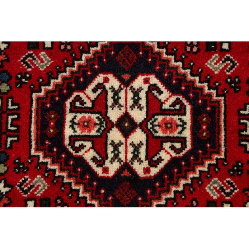 Vegetable Dye Tribal Abadeh Nafar Persian Area Rug Wool Handmade - 3'4" x 4'10"