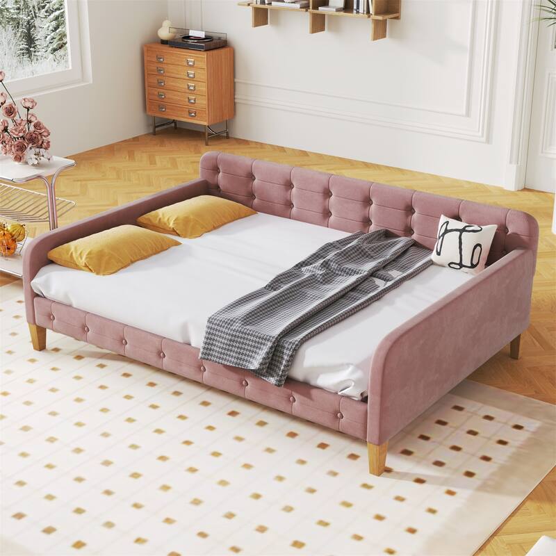 Full Size Upholstered Dayed with 4 Support Legs