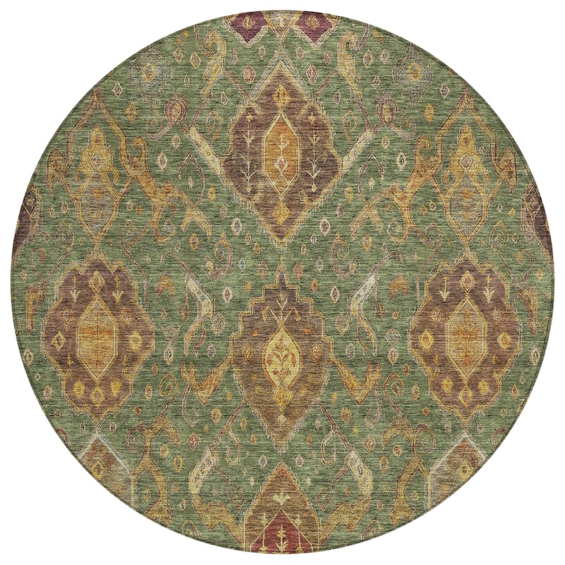 Machine Washable Indoor/ Outdoor Traditional Venetian Chantille Rug