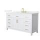 Option White / Giotto Quartz Top / Brushed Gold Hardware
