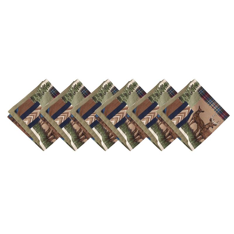 Rutherford Cotton Reversible Thanksgiving Cloth Napkin Set of 6