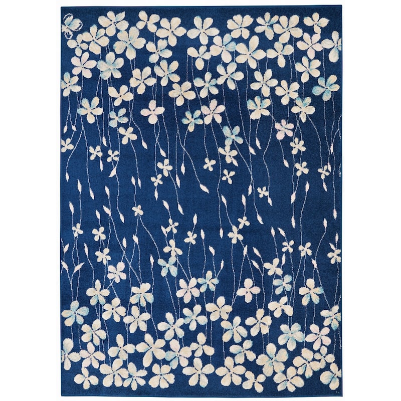 HomeRootsFloral Contemporary Rectangle Area Rug - 72' X '48' X '0.5