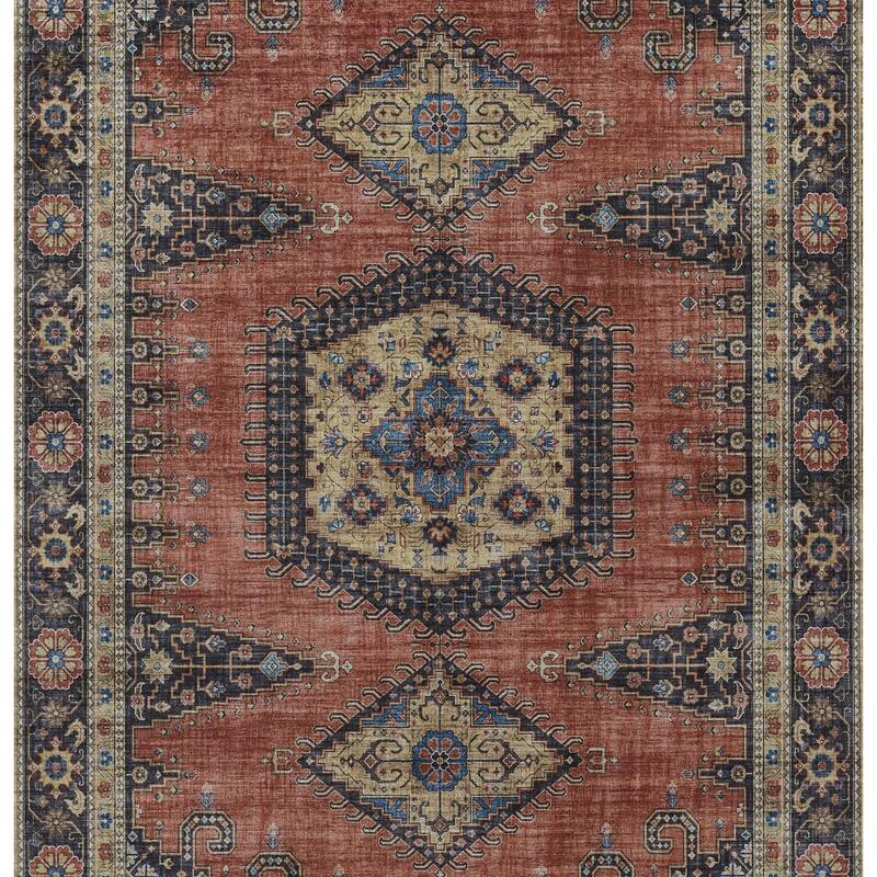 Momeni Karachi Traditional Area Rug with Non-Skid Backing