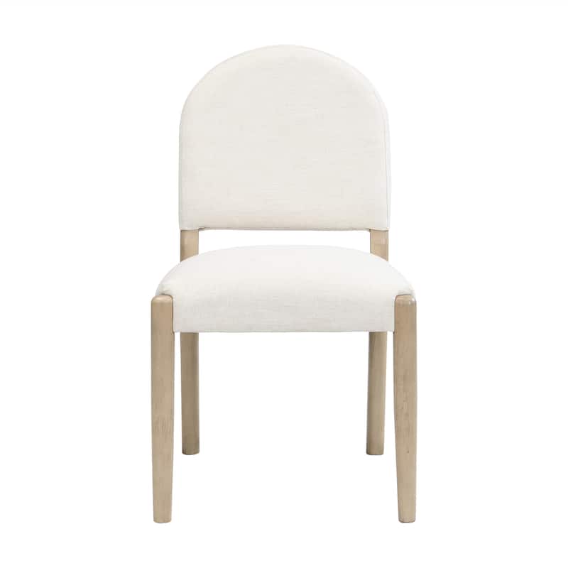 Christopher Knight Home - Mid-Century Upholstered Armless Dining Side Chairs with Rubber Wood Frame (Set of 2)