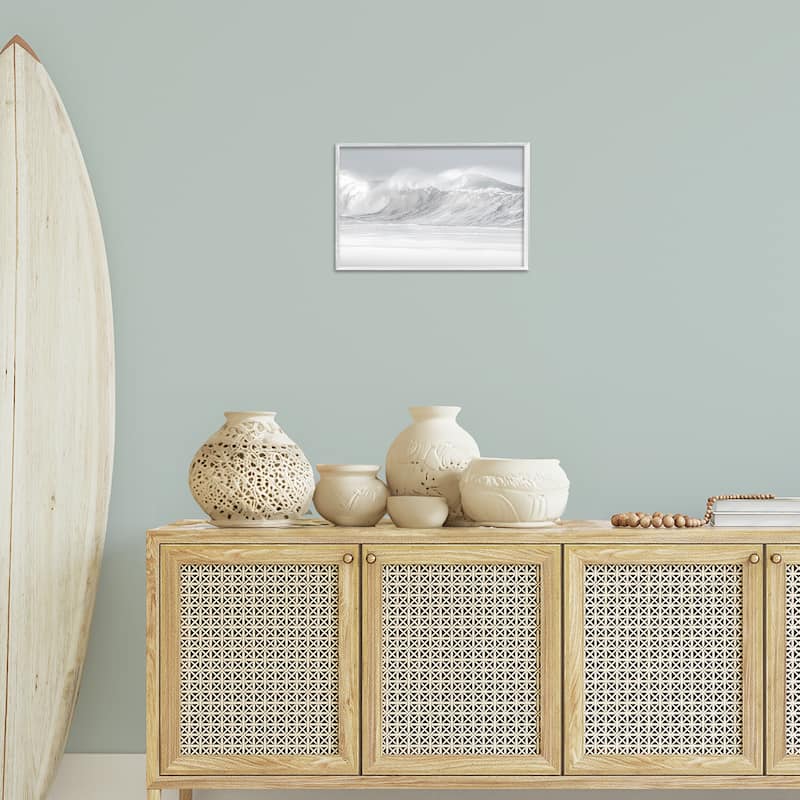 Stupell Cresting Beach Wave Framed Giclee Art Design By Maggie Olsen