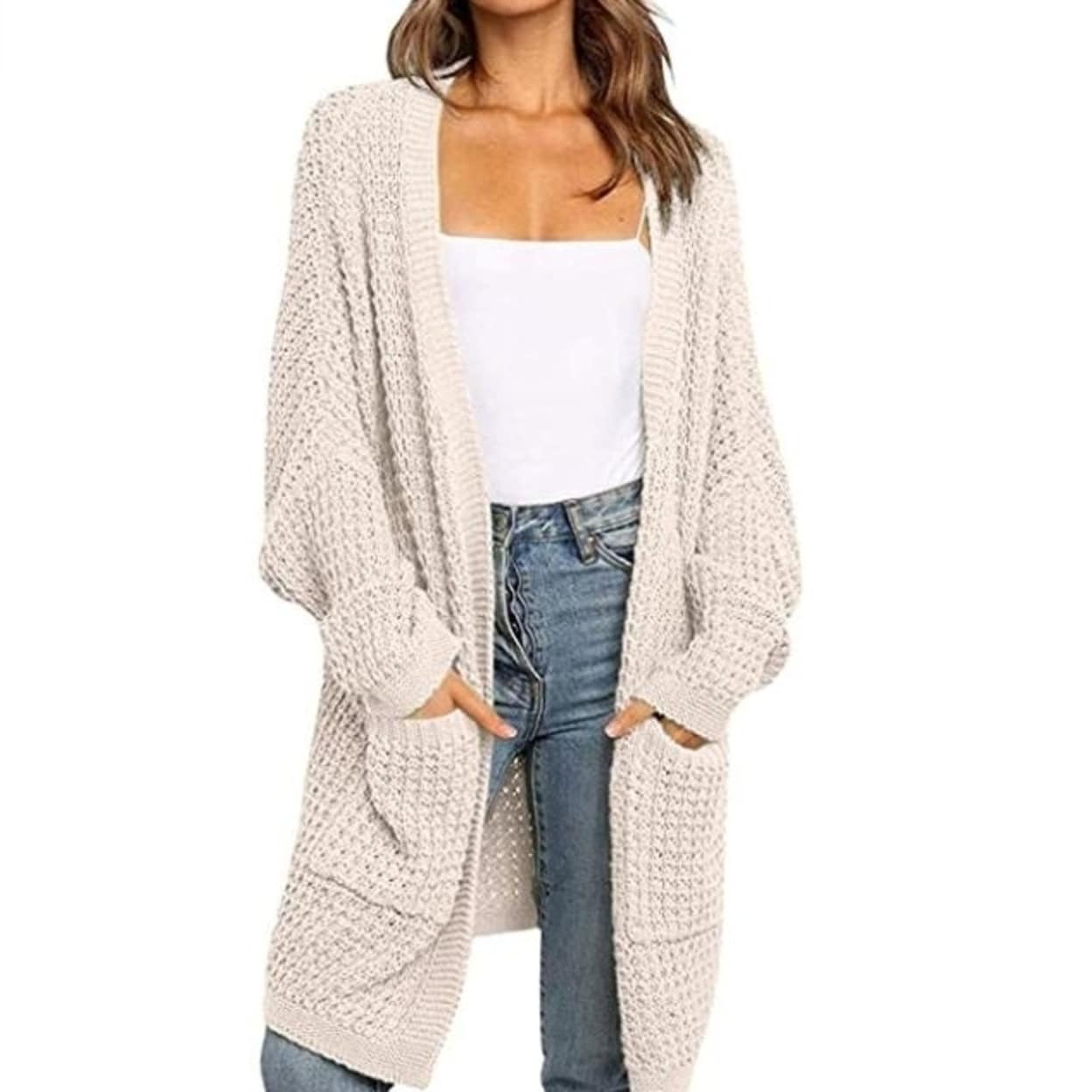knit cardigan with pockets