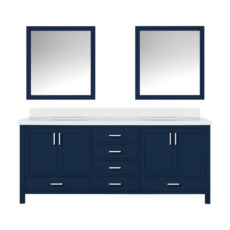 Jacques Bath Vanity, Cultured Marble Top and Mirror